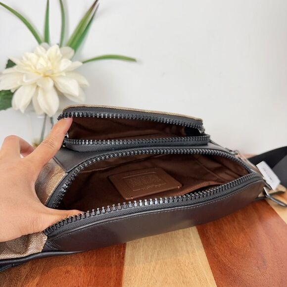 NWT Coach Track Belt Bag In Signature Canvas - Picture 6 of 6